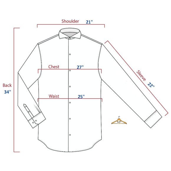 Jos. A. Bank Dress Shirt - 17.5x35, White w/Blue Stripes, Button Down Collar - Picture 8 of 8